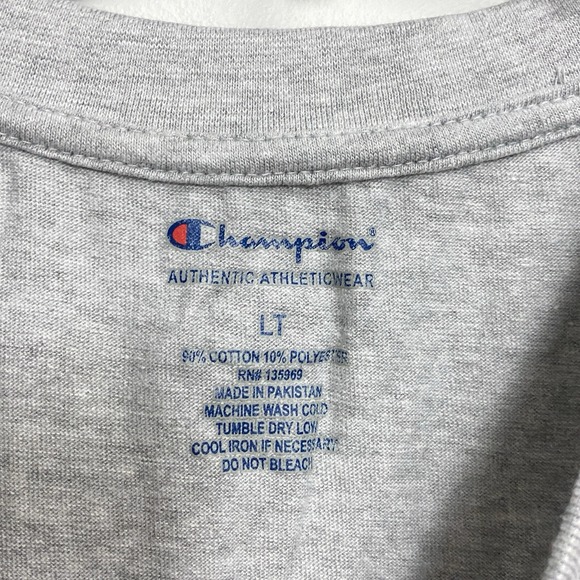 Champion Tank Top Men's Large Tall Sleeveless Heather Gray Crew Neck NWT - Picture 5 of 9